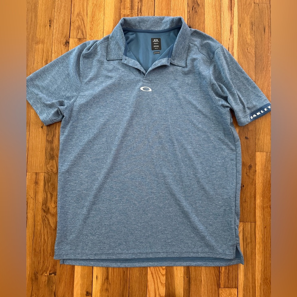 Oakley Blue Polo Shirt Regular Fit 2XL